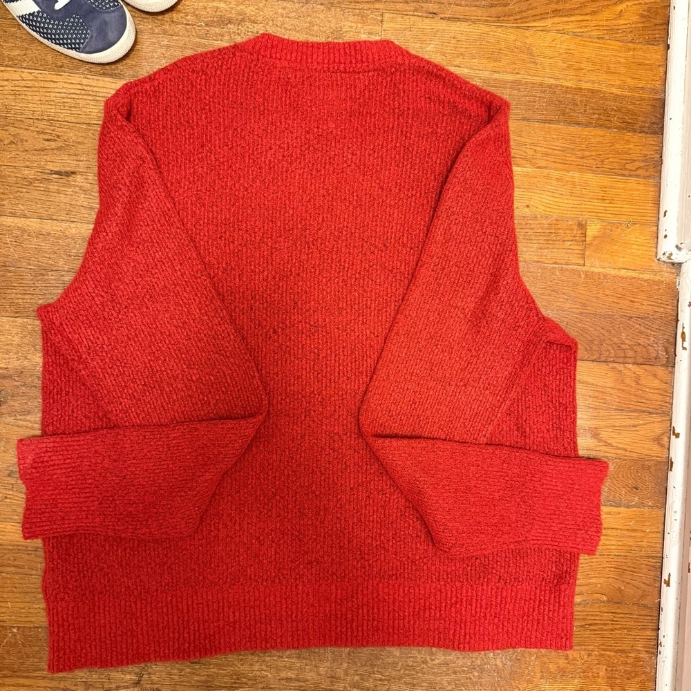 Tommy Jeans Men’s XXL Red Crewneck Sweater Classic Logo 90s Style - Picture 4 of 4